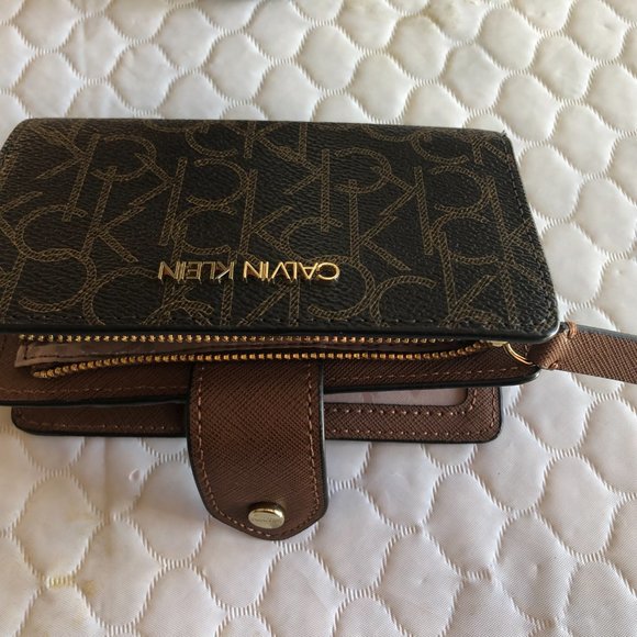New Calvin Klein Brown Leather Wallet - Picture 3 of 6